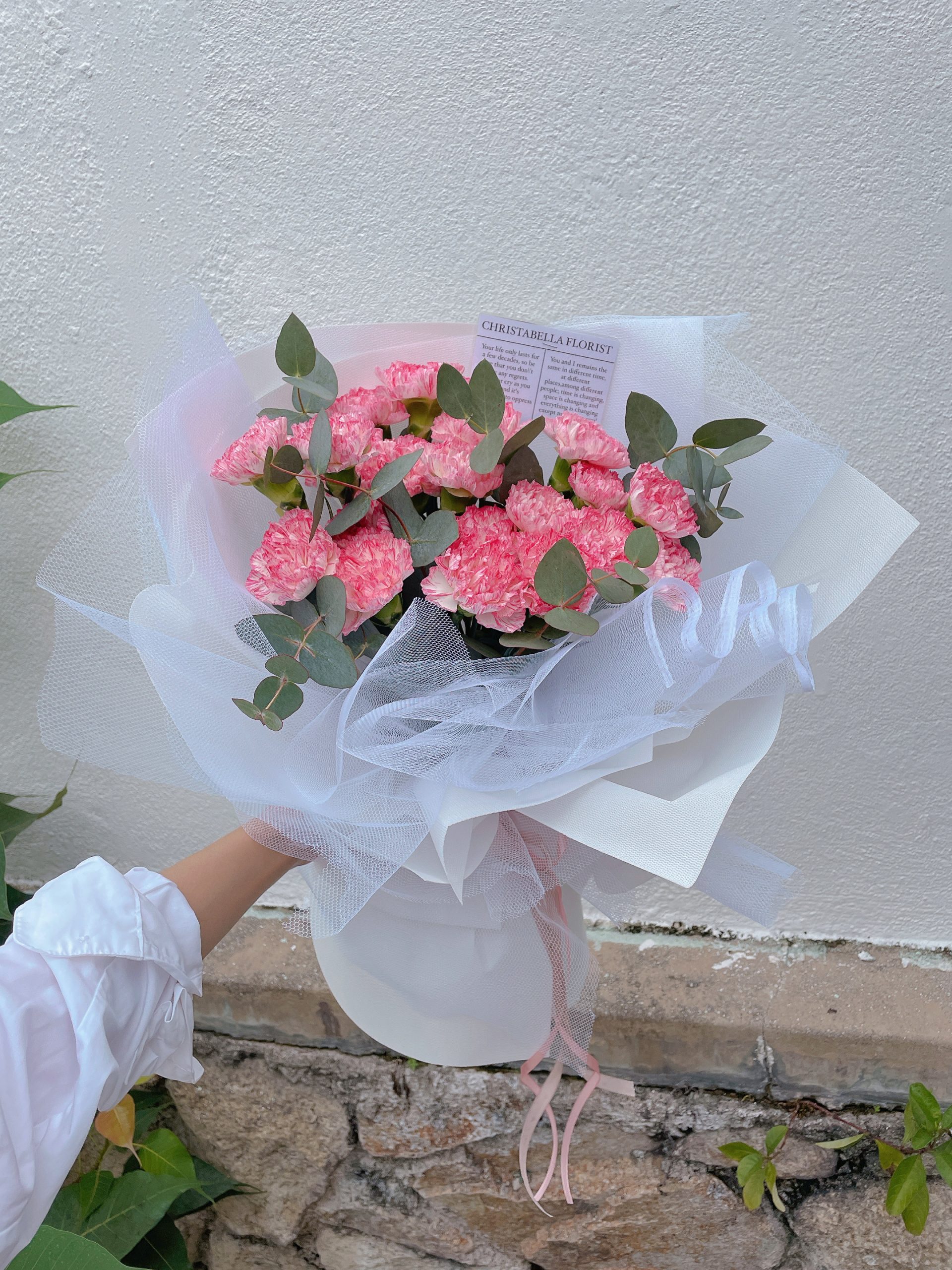 19 Stalks Fresh Carnation Flower Bouquet - Image 2