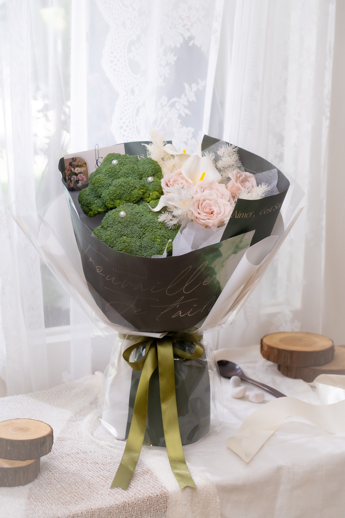 Broccoil Flower Bouquet - Image 2