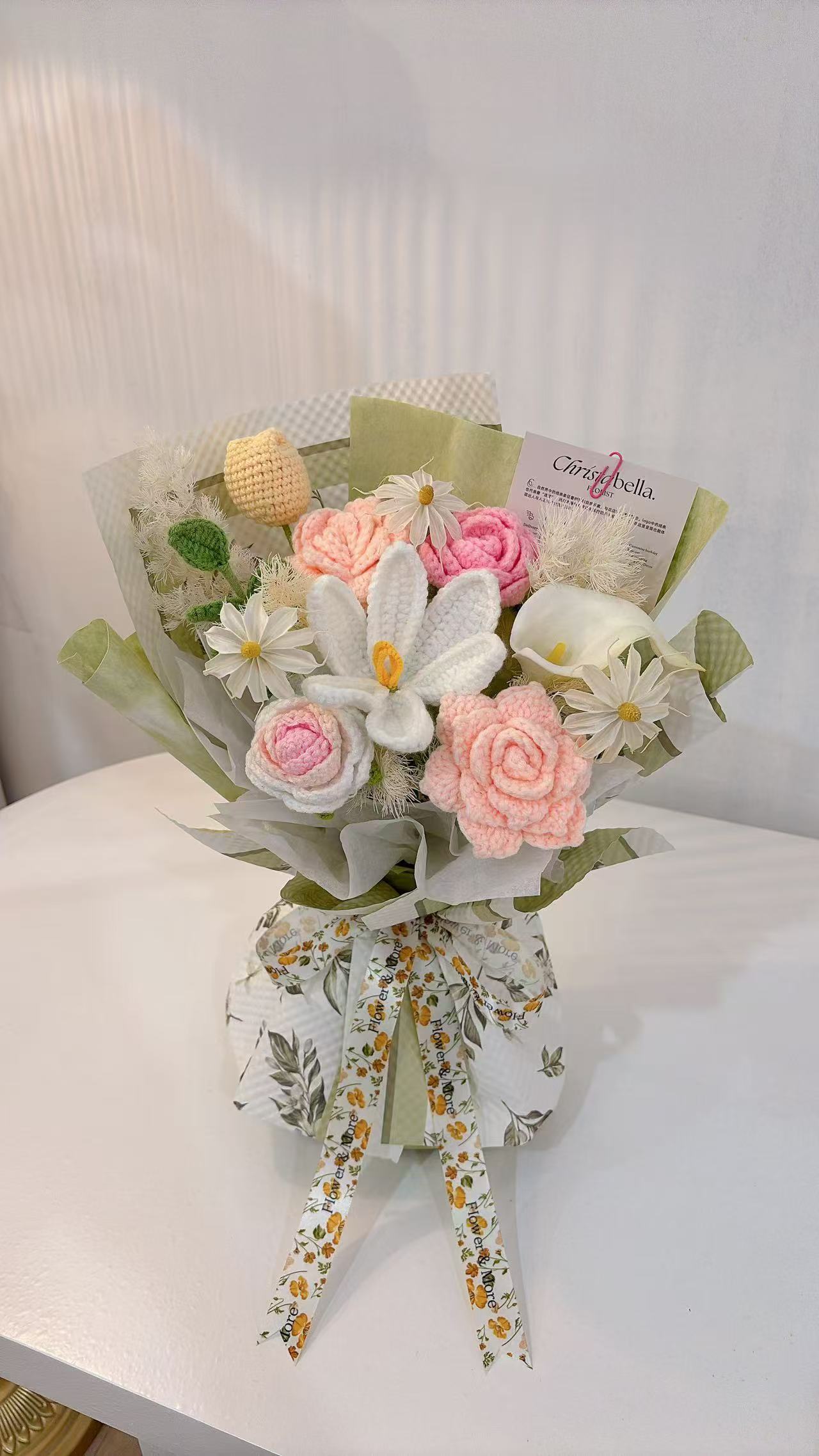Pink Knitted Flower