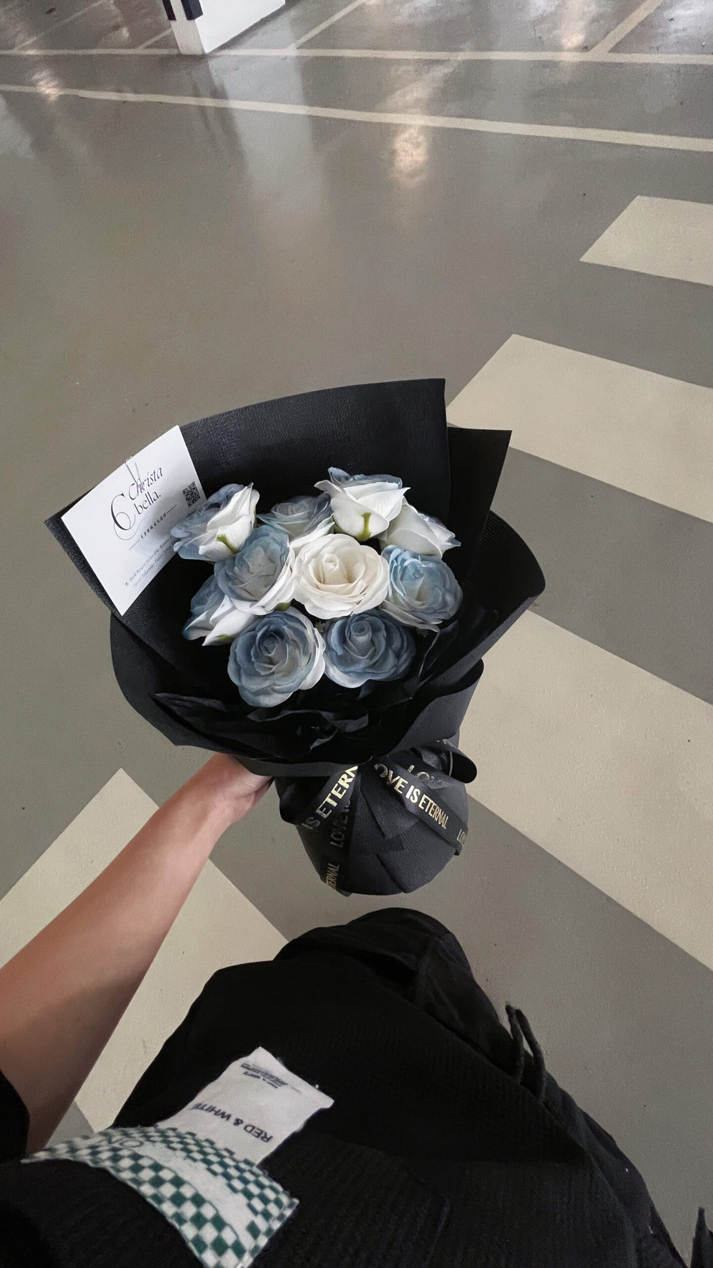 10 Stalks Soap Ombre Blue Roses Flower Bouquet