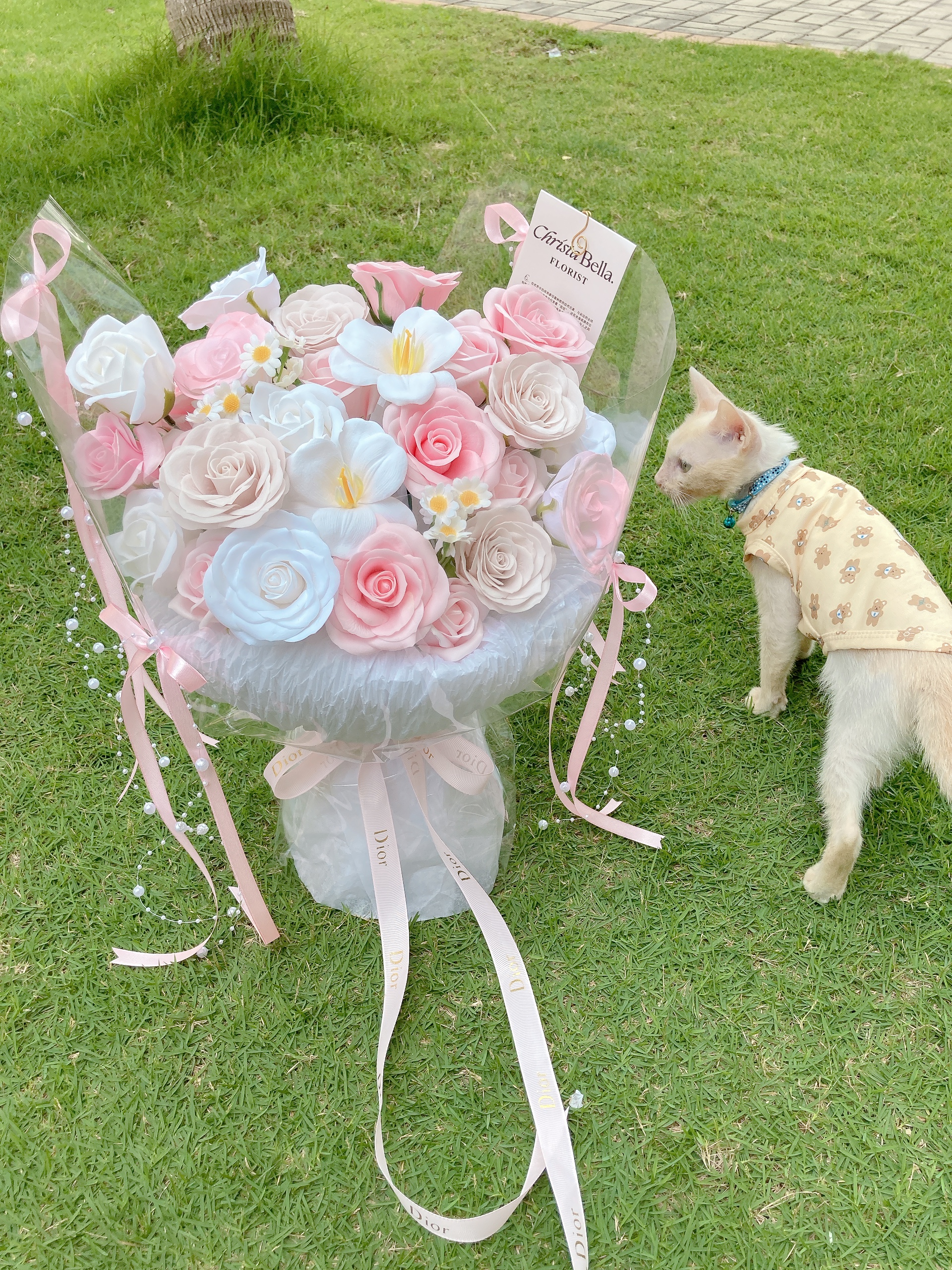 Soap Mix Roses & Tulip Flower Bouquet(NOV) - Image 2