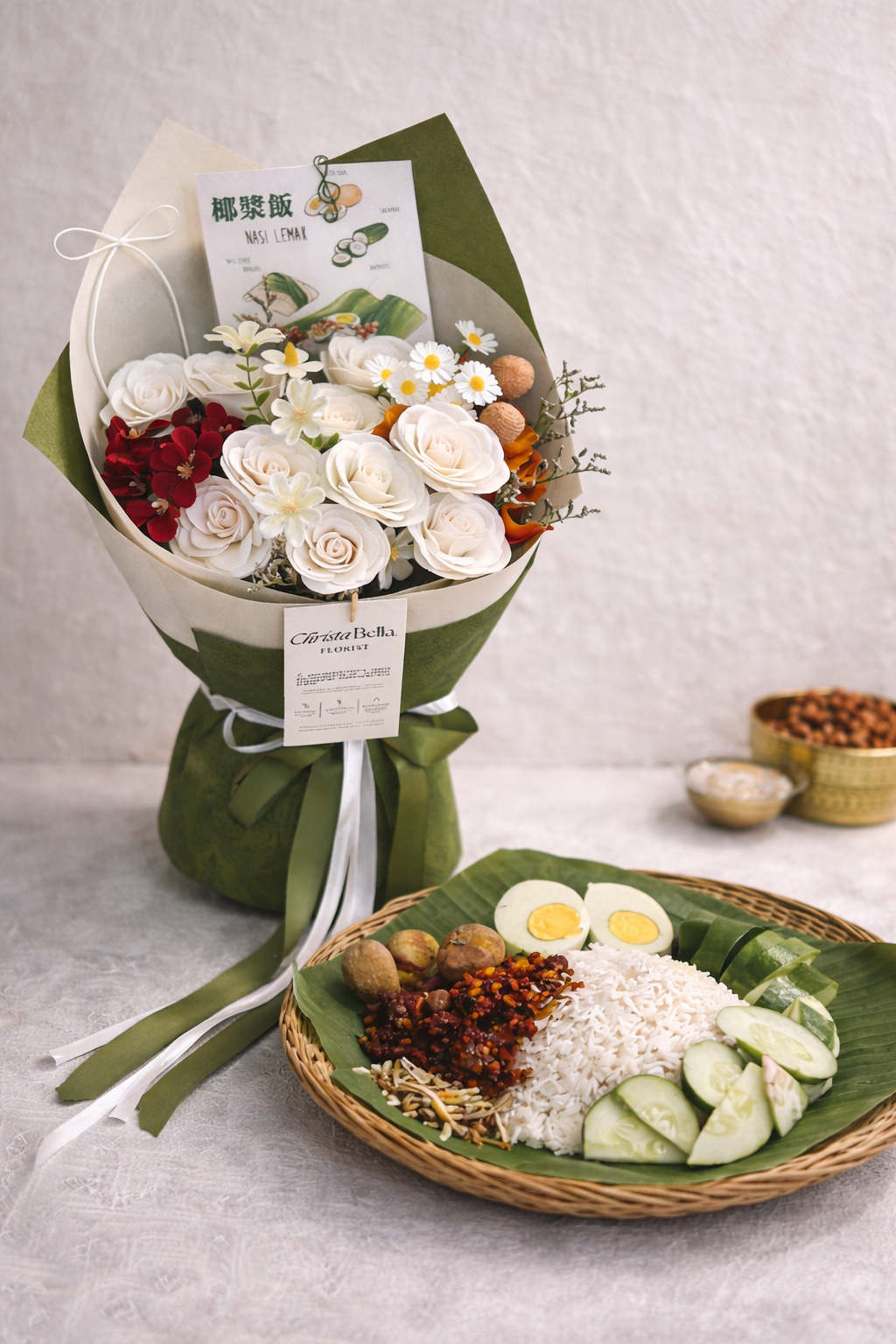 Nasi Lemak Soap Flower Bouquet - Image 2