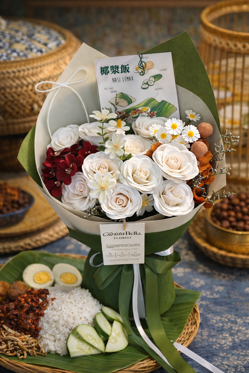 Nasi Lemak Soap Flower Bouquet