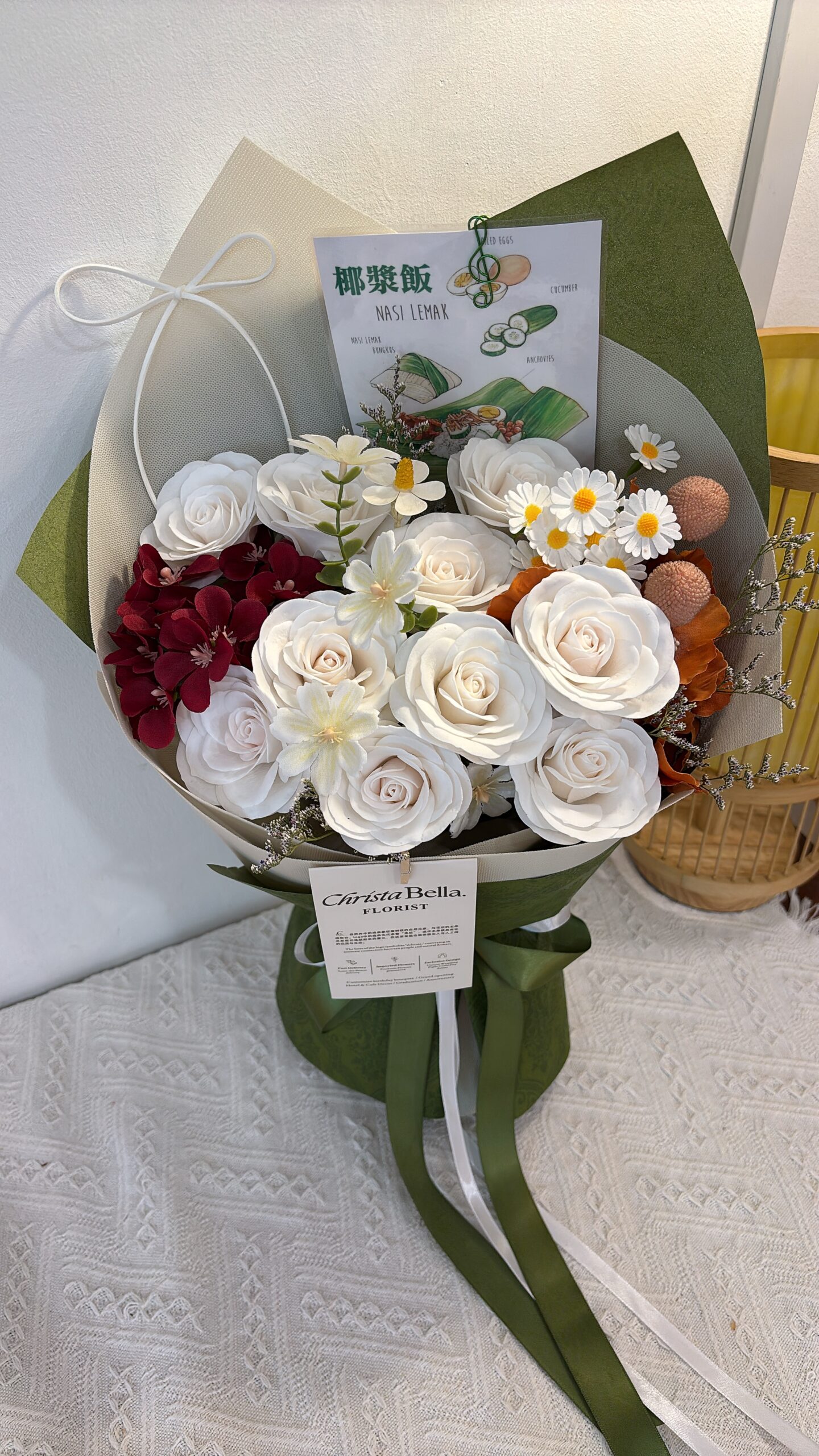 Nasi Lemak Soap Flower Bouquet - Image 3