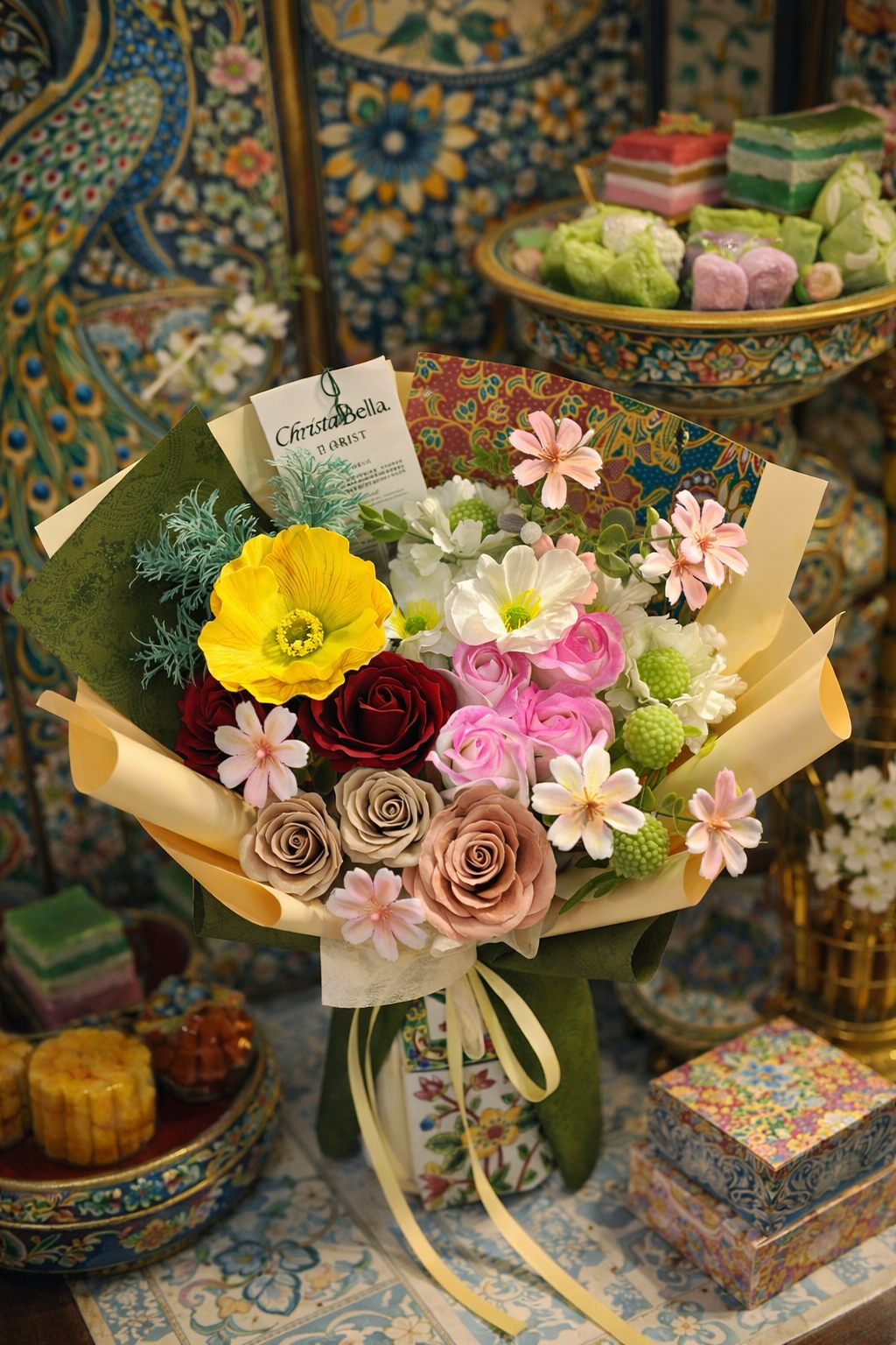 Nyonya Soap Mix Roses Flower Bouquet - Image 2