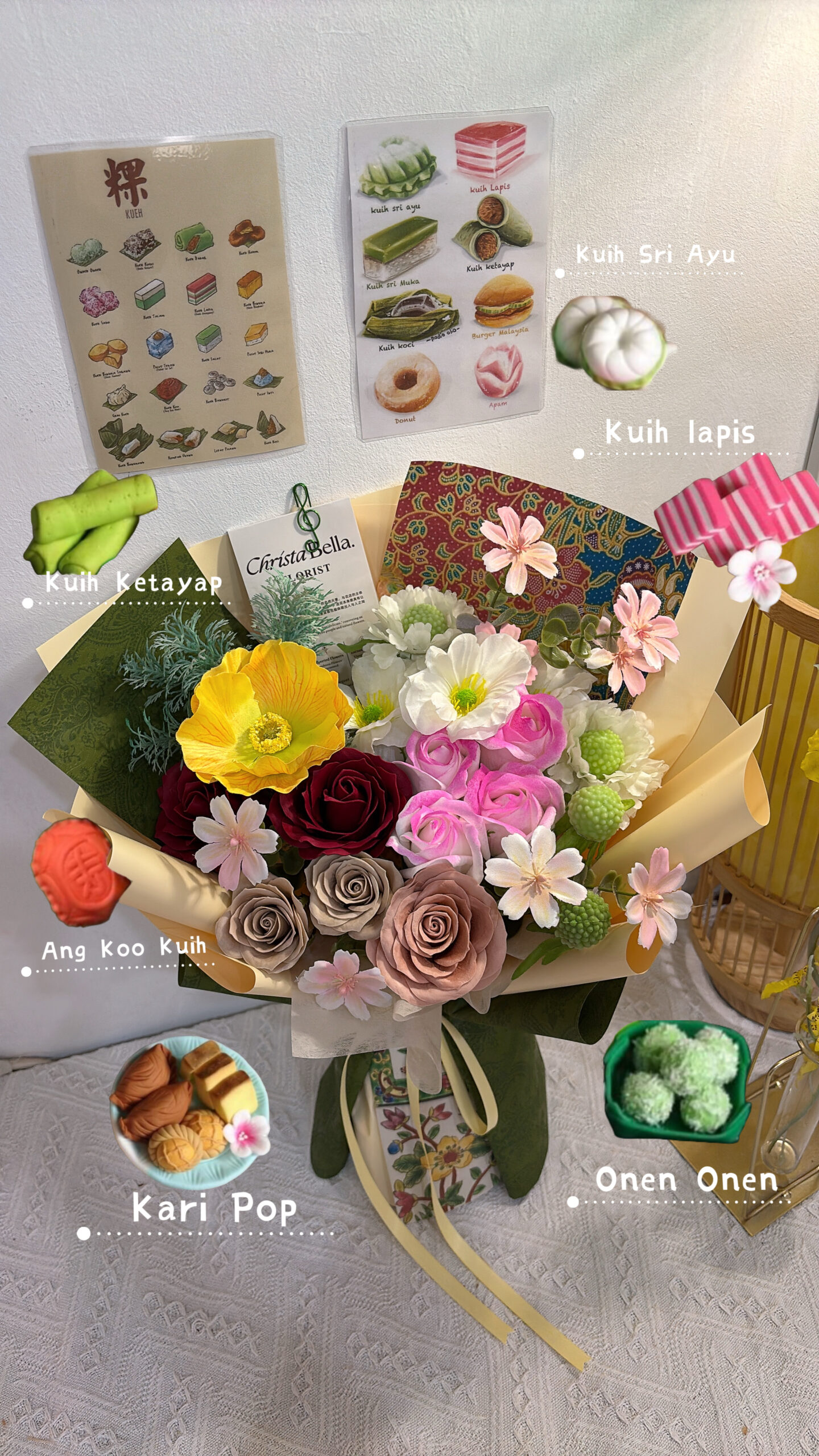 Nyonya Soap Mix Roses Flower Bouquet