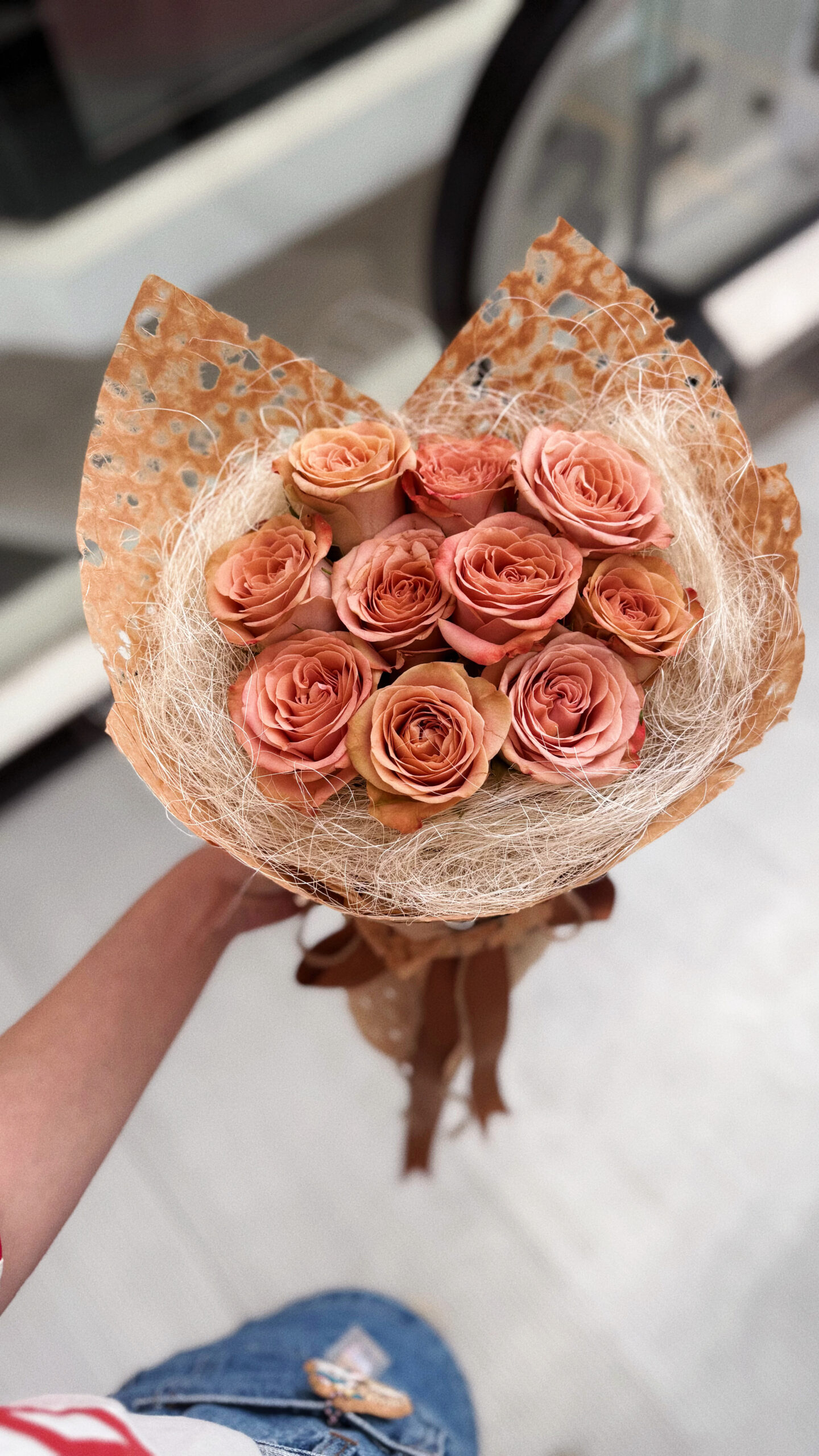 Fresh Cappuccino Roses Flower Bouquet