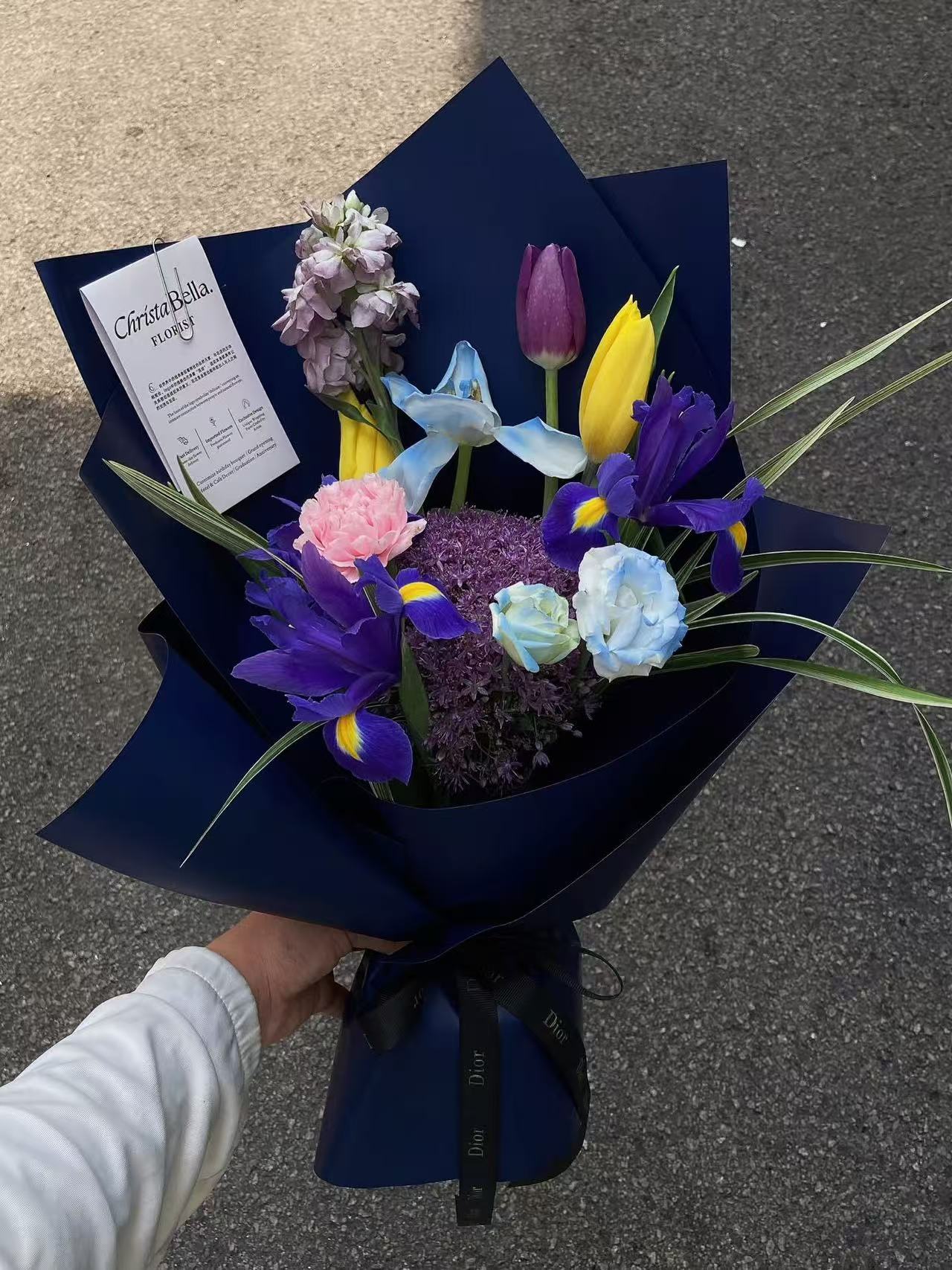 Fresh Mix Tulip & Eustoma Flower Bouquet(JUN)