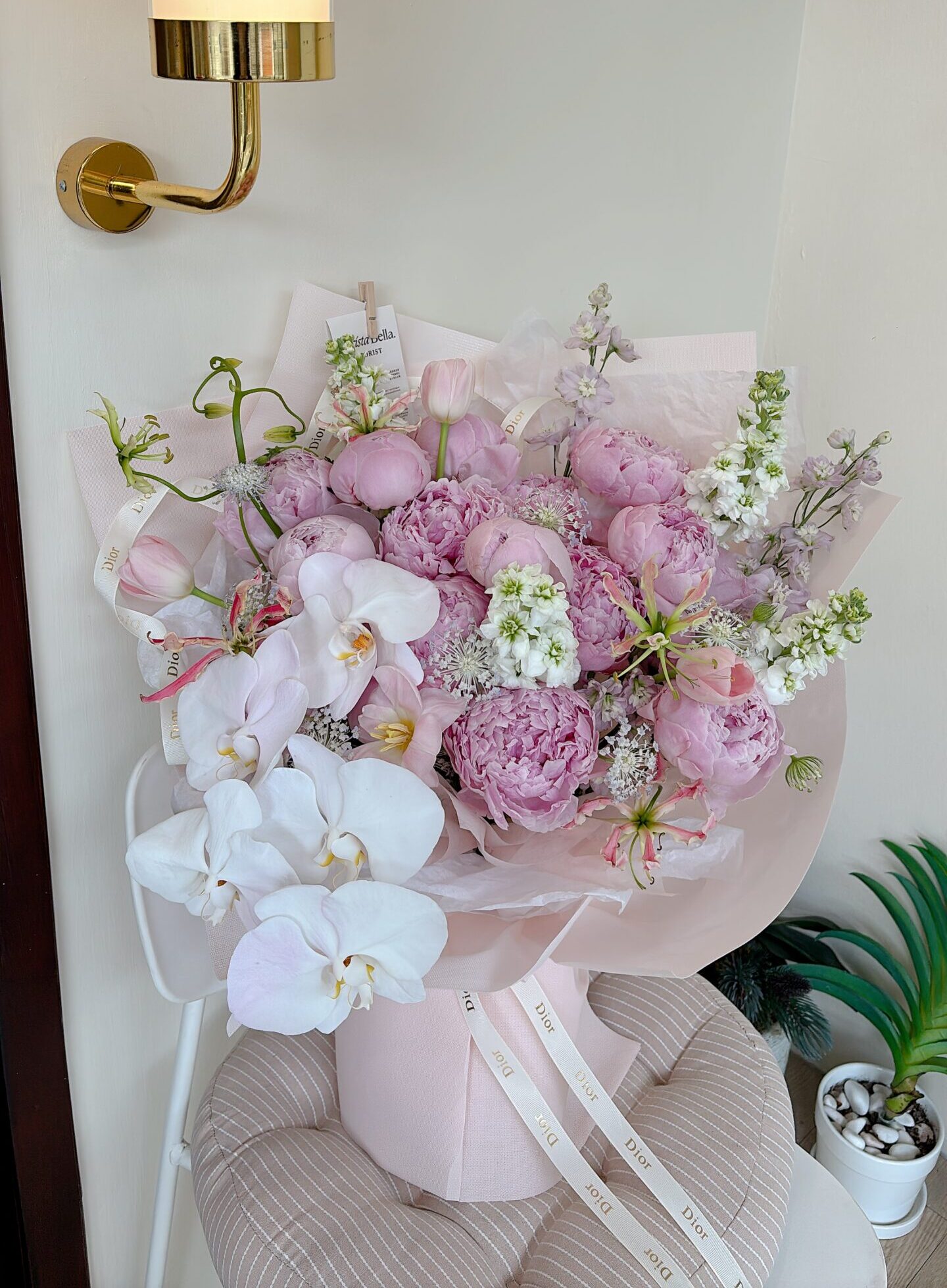 Fresh Mix Peony & Matthiola Flower Bouquet(JUN)