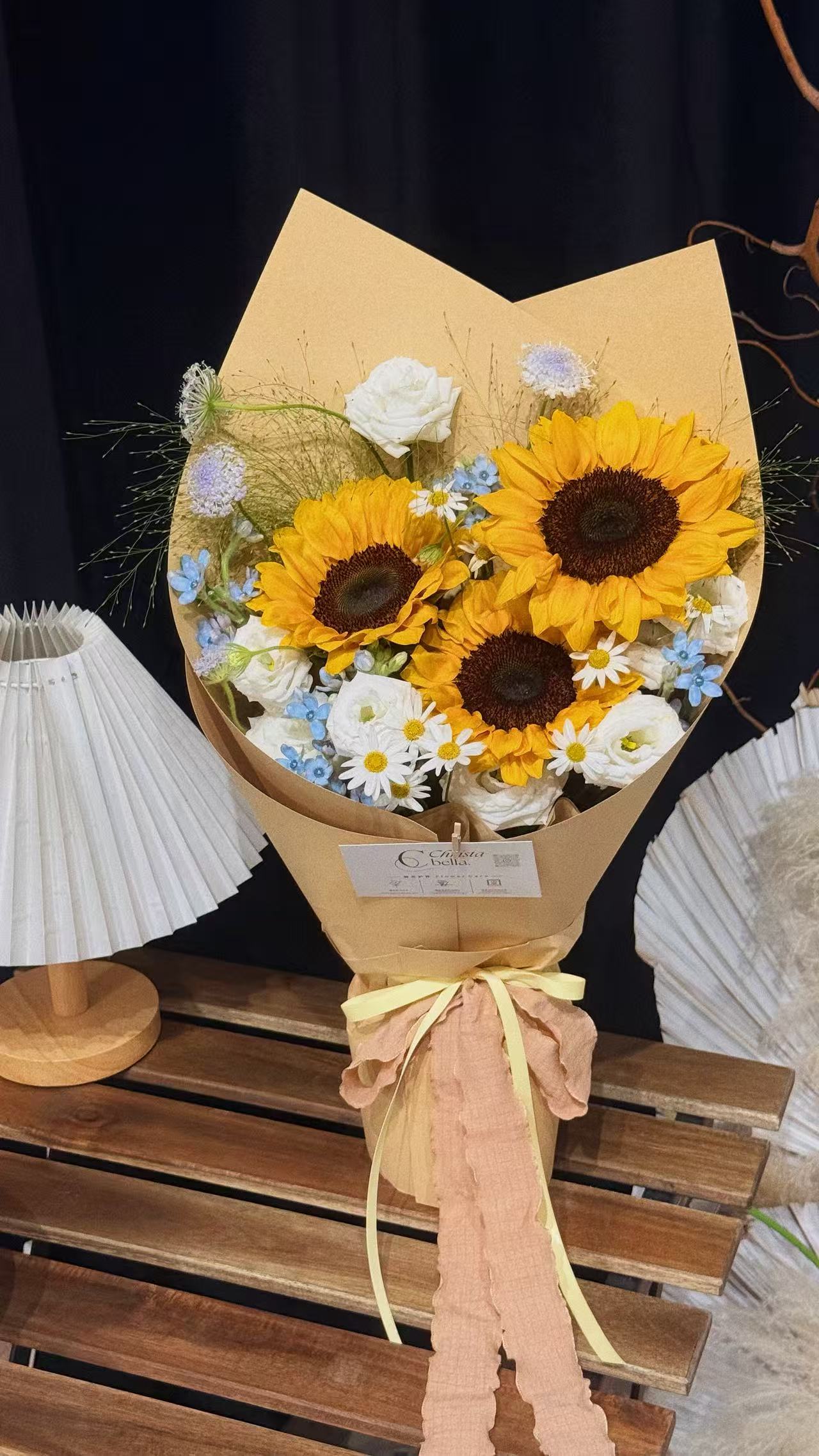 Fresh Mix Sunflower & Eustoma Flower Bouquet