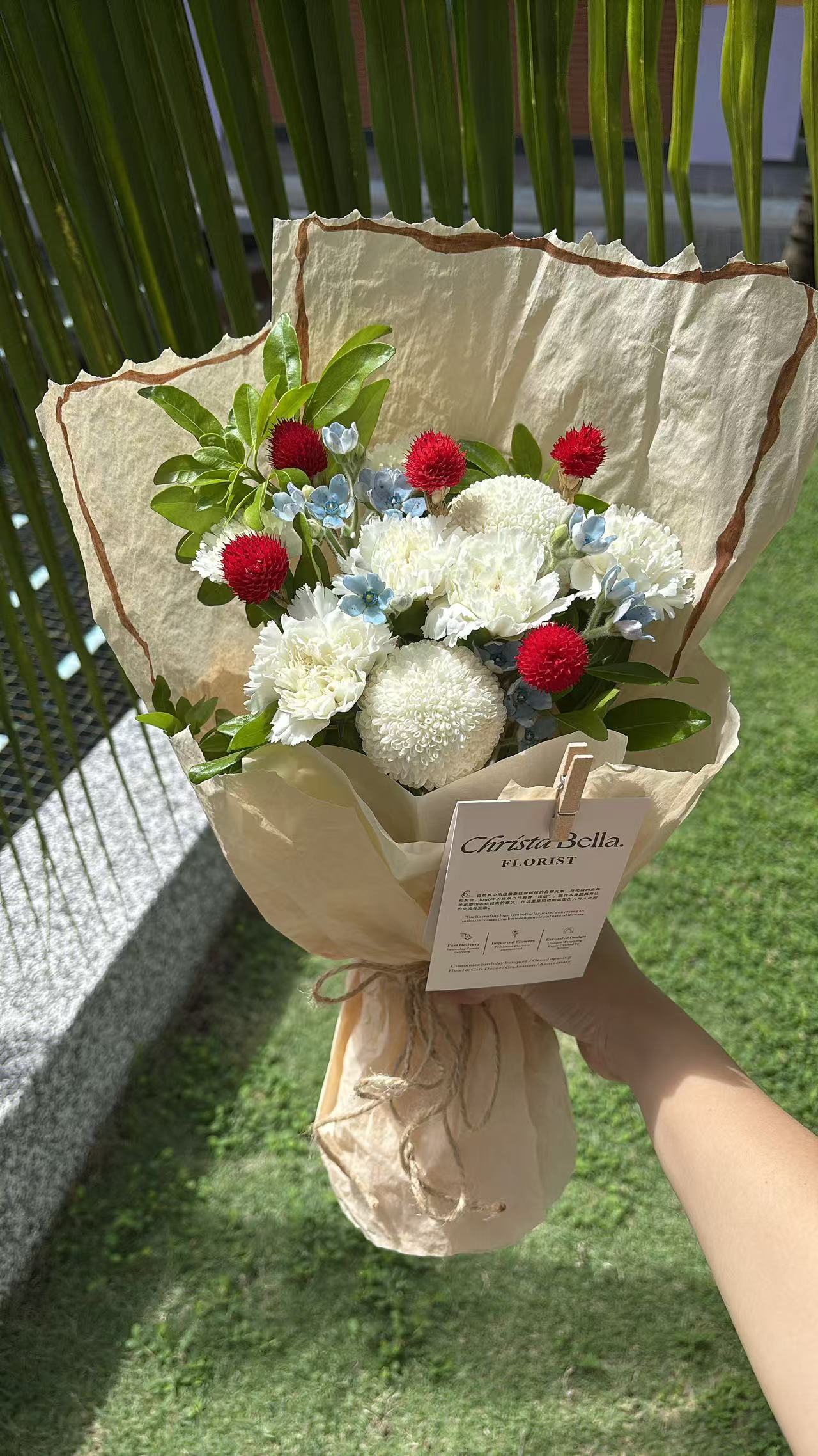 Fresh Mix White Roses & Eustoma Flower Bouquet(JUN) - Image 2