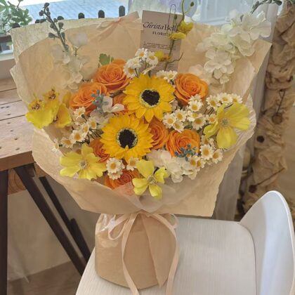 Soap Mix Sunflower & Roses Flower Bouquet(JUL)